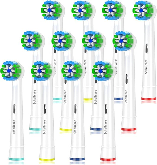 Precision Replacement Toothbrush Heads Compatible with Oral-B - 12 Pack White | DuPont Bristles