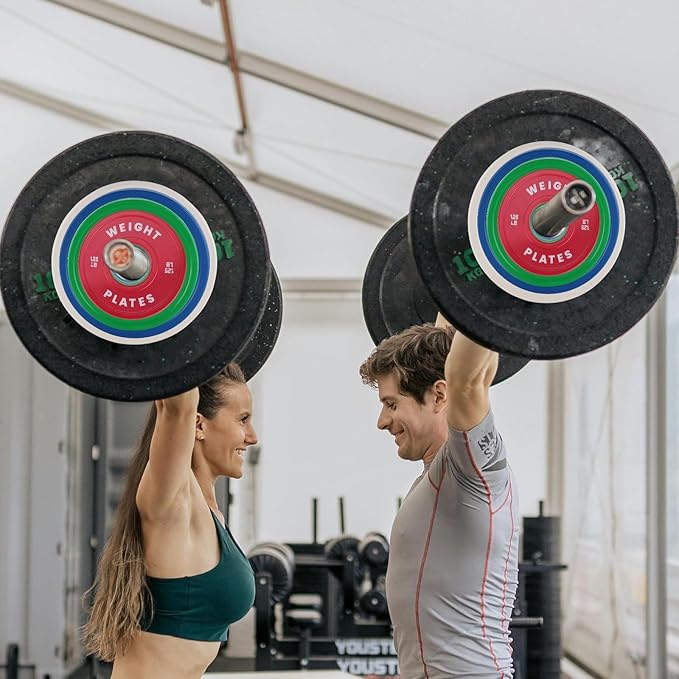 2 In Change Plates 1.25LB 2.5LB 5LB 10LB Fractional Weight Plates,Bumper Plates for Weight Lifting,Strength Training Gym Home,Rubber Coating-StrideForce Fitness