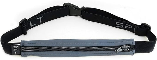 SPIbelt Running Belt for Women Men, Phone Holder for Running, Running Fanny Pack, Holder for Phone, Running Waist Pack, Adjustable Waist, [Fits All Phones]. Anthracite with Black Zipper-StrideForce Fitness