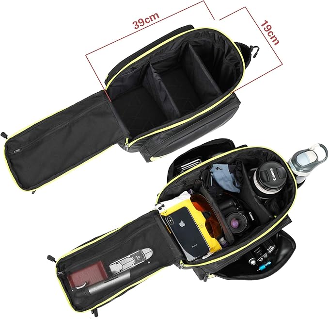 Rhinowalk Bike Bag Bike Trunk Bag Bike Pannier Bag,(for Bicycle Cargo Rack Saddle Bag Shoulder Bag Laptop Pannier Rack Bicycle Bag Professional Cycling Accessories)-StrideForce Fitness