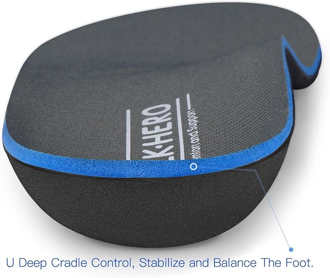 Plantar Fasciitis Feet Insoles Arch Supports Orthotics Inserts Relieve Flat Feet, High Arch (Mens 10-10 1/2 | Womens 12-12 1/2)-StrideForce Fitness