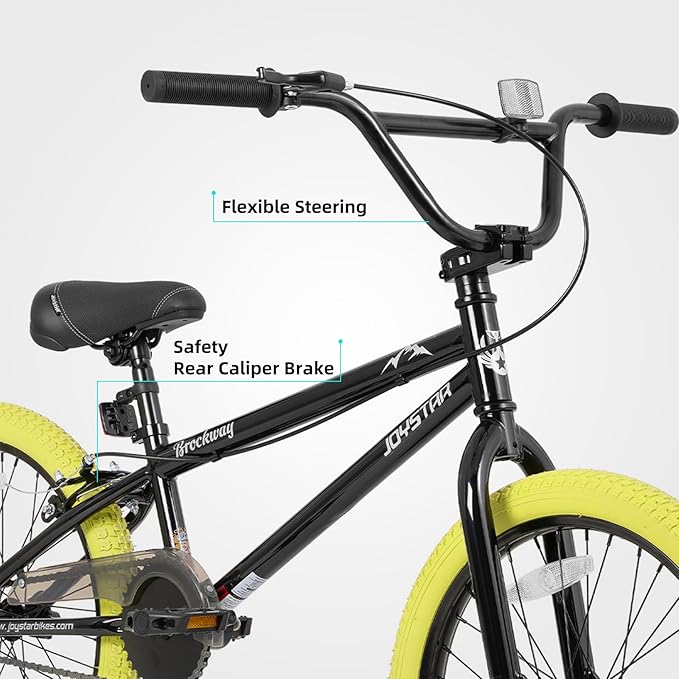 JOYSTAR Brockway Freestyle Kids BMX Bikes 20" 24" Kids Bicycles for 6-14 Years Old Boys Girls and Beginner-Level Riders 2 Pegs Multiple Colors-StrideForce Fitness