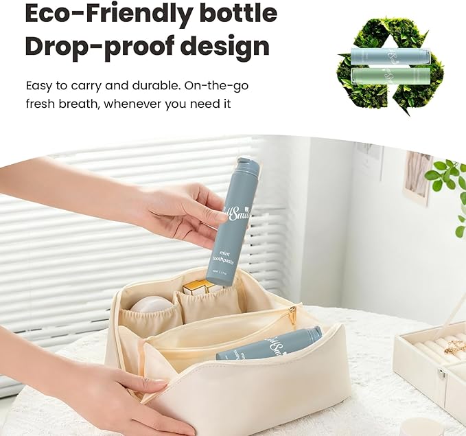 CALLSMILE Fluoride-Free Toothpaste, Easy-Press Pump, 60g - Fruity Flavors, No SLS, Non-Toxic, No Sweeteners, for Adults & Kids, Gentle for Sensitive Teeth, Mint-Flavored, Valentine's Day Gifts