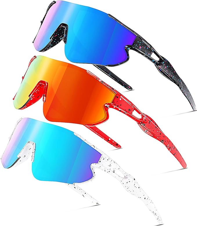 Kids Baseball Sunglasses for Boys Girls Youth Softball Cycling Sports Sunglasses UV400 Protection Age 5-12-StrideForce Fitness