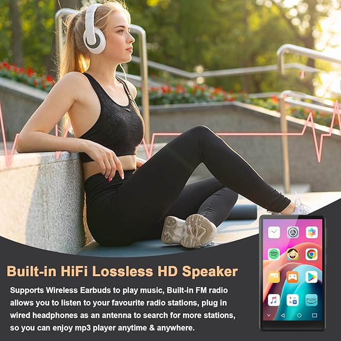 96GB MP3 Player with Bluetooth and WiFi, 4.1" Touch Screen, Silicone Protective case, Octa-core, MP4 MP3 Player for Spotify, Pandora, 96GB Storage Up to 1Tb, Android Music Player for Parental Control-StrideForce Fitness