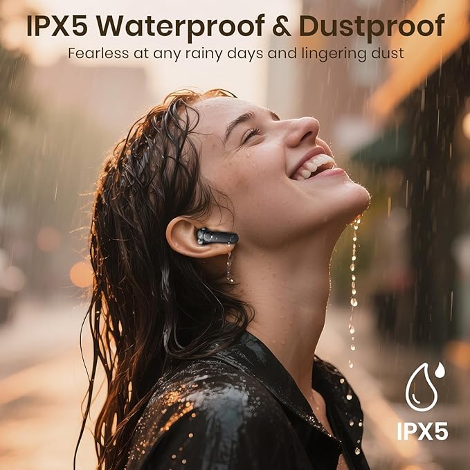 Wireless Earbuds 5.4 Bluetooth Headphones 100H Bluetooth Earbuds Active Noise Cancelling Earphones in-Ear Earbud with 4 ENC Noise Cancelling Mic IP5 Waterproof Earphones for Android iOS-StrideForce Fitness