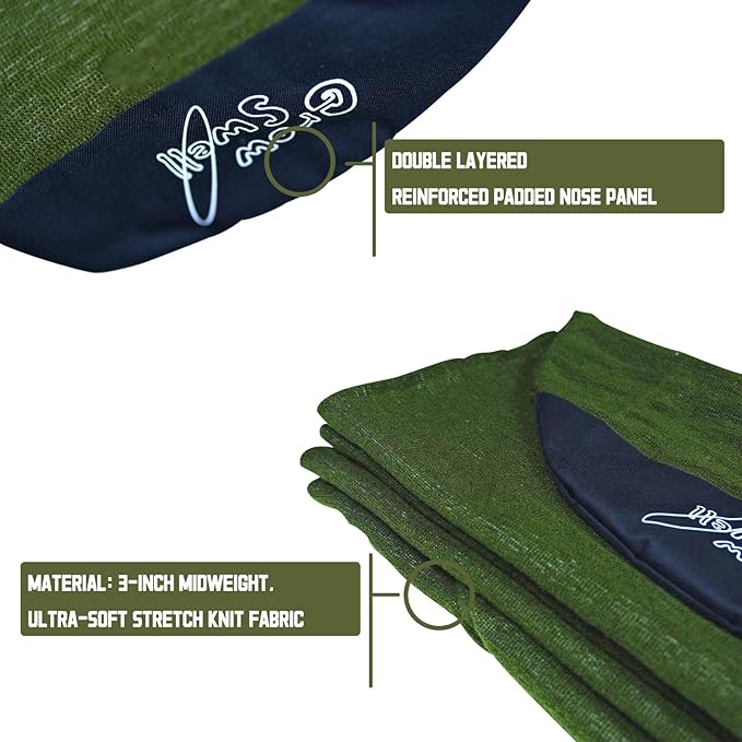 GrowSwell fabric Sock for Surfboard, Treetop Green Surfboard Cover, Surfboard Protection from Scratches, Dings, Wax, UPF 50+ proteciton, Keep 30°F cooler when covered-StrideForce Fitness