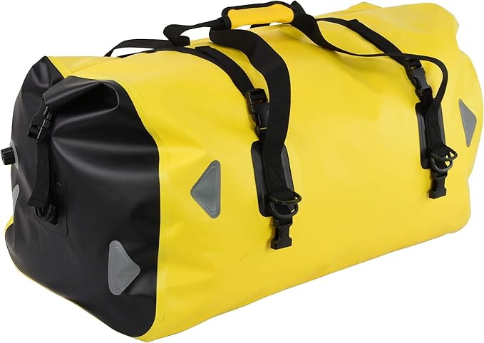 WILD HEART Waterproof Motorcycle Duffel Bag PVC500D Double-bottom With Rope Straps and Inner Pocket 40L 66L 100L for Kayaking, Camping, Boating,Motorcycle-StrideForce Fitness