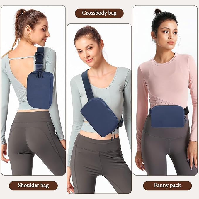 MoKo Fanny Packs for Women Men, Fashion Running Waist Packs, Crossbody Mini Bag Fanny Pack Belt Bag with Adjustable Strap for Running Outdoors Workout Travel Hiking Cycling-StrideForce Fitness