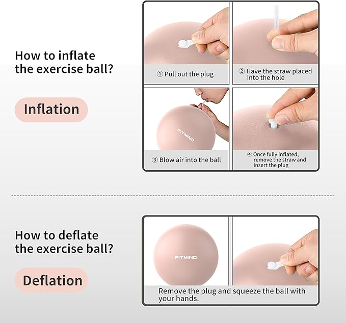 Pilates Ball - 10 Inch Core Ball for Yoga, Stability, Fitness, Ab & Core Workout, Physical Therapy-StrideForce Fitness