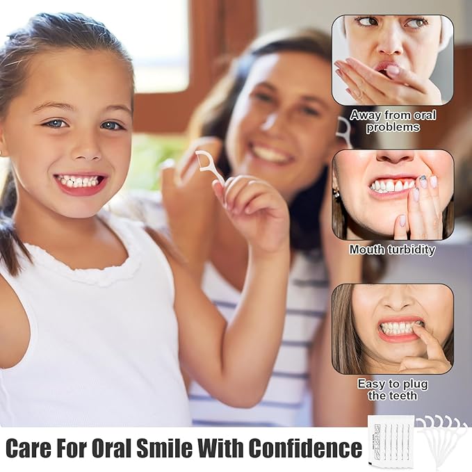 HOFASON 500 Count Individually Wrapped Floss Picks Dental Floss Sticks Bulk, Travel Flossers Oral Care Teeth Clean for Hotel Restaurant Office, Wedding Basket Supplies and Guest Bathroom Essentials