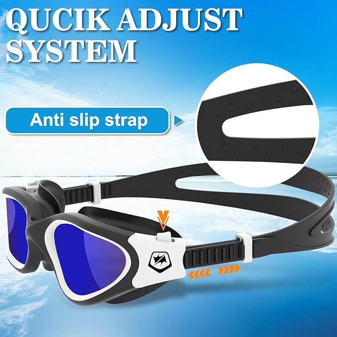 WIN.MAX Polarized Swimming Goggles Swim Pool Goggles Anti Fog Anti UV No Leakage Clear Vision for Men Women Adults Teenagers-StrideForce Fitness