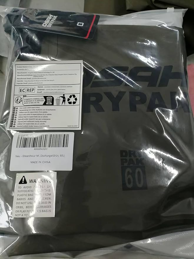 Waterproof Duffel& Luggage Bag - Motorcycle Dry Bag Tail Saddle Bags with Roll Top Closure,Large Storage Space,for Camping, Kayaking, Fishing & Traveling(JungleGreen, 60L)-StrideForce Fitness