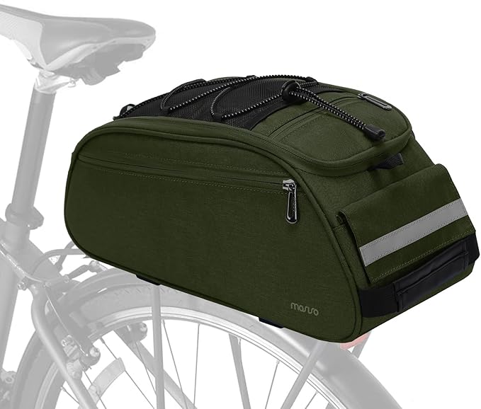 MOSISO Bike Rack Bag, Waterproof Bicycle Trunk Pannier Rear Seat Pouch Cycling Bike Carrier Backseat Storage Luggage Saddle Shoulder Bag-StrideForce Fitness