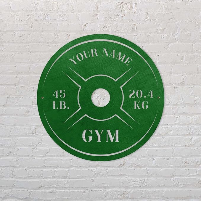 Personalized Home Gym LED Tin Metal Sign Multiple Sizes, Weight Lifting Exercise Workout Room Training Fitness Center Motivational Inspirational Quotes Decor Wall Art Hanging Accessories (08 LED)-StrideForce Fitness