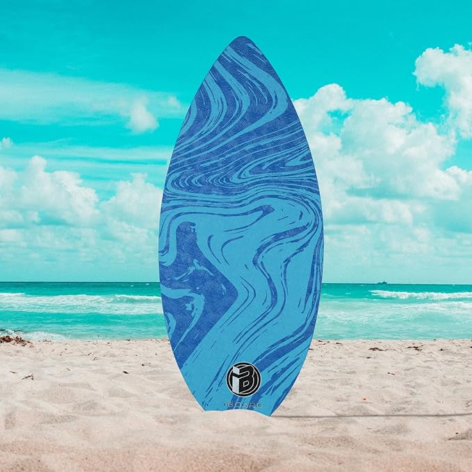 36” Skipper Skimboard with High Gloss Coat Wooden Skim Boards for Beginners, Teenagers and Adults Beach Skimboard 3 Color Traction Pad to Choose-StrideForce Fitness