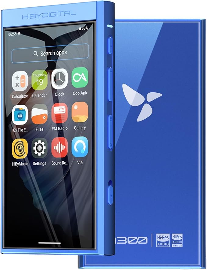 HiBy Digital M300 Android MP3 Player with Bluetooth and WiFi Streaming Player Android 13 Snapdragon 665 HiFi Audio (PCM/DSD) FM Radio Speaker Touchscreen 128GB + 2TB Expandable Storage-StrideForce Fitness