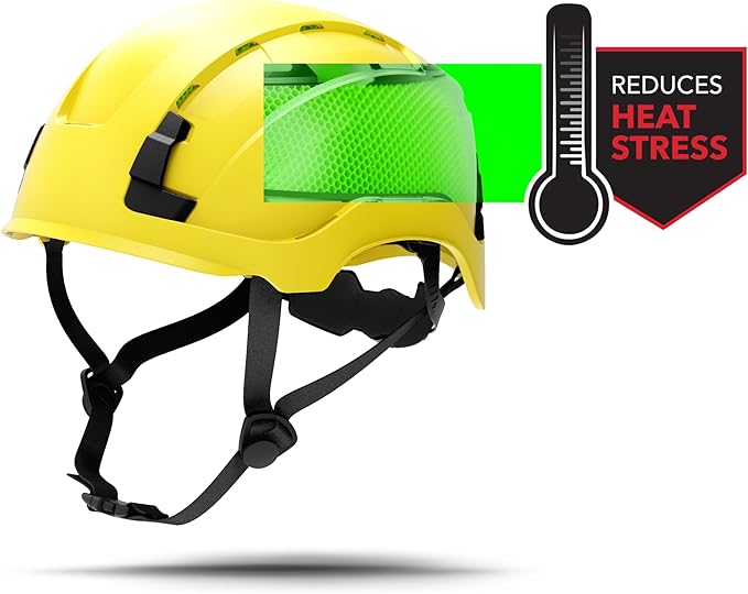 GE Safety Helmet: ANSI Type 2 Class G & E, Advanced Impact Technology, Ultra Comfortable Memory Foam, Heat Stress Reduction, Compatible with Accessories, Adjustable Size OSHA Approved-StrideForce Fitness