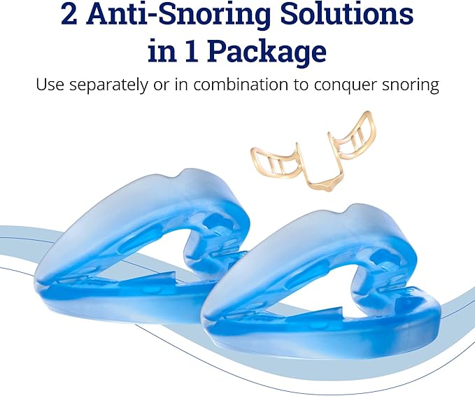 ZQuiet Anti-Snoring Mouthpiece Solution, 2 Size Comfort System Starter Kit + Nasal Dilator (2 Pack / 30 Day Supply) - Made in USA & FDA Cleared