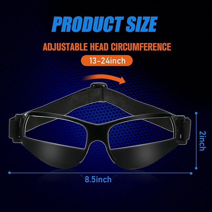 Dribbling Goggles Basketball Sports Glasses Adjustable Dribbling Black Goggles Basketball Training Equipment-StrideForce Fitness