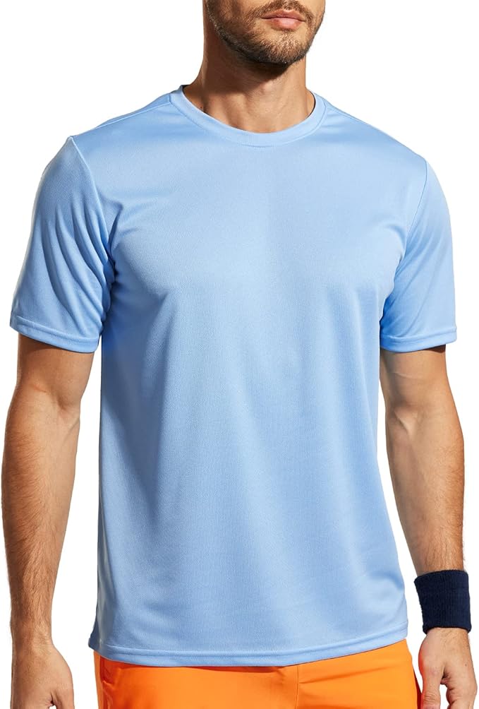 MIER Men's Quick Dry Workout Shirts Moisture Wicking Running Athletic Performance T-Shirts Recycled Polyester Top Tee-StrideForce Fitness