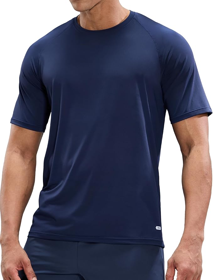 MIER Men's Dry Fit Workout T-Shirts Athletic Running Tee Short Sleeve Crew Neck Gym Tops, Polyester, Moisture Wicking-StrideForce Fitness