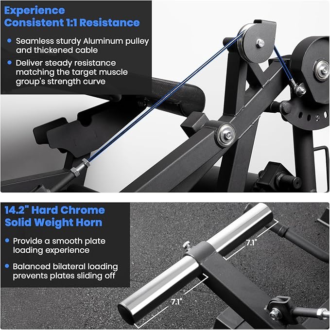 LIONSCOOL Leg Extension and Curl Machine V4.0, 1100lbs Capacity Adjustable Seated Leg Extension, Lying Leg Curl Bench, Cable Operated 2” Plate Loadable Lower Body Exercise Equipment for Home Gym-StrideForce Fitness