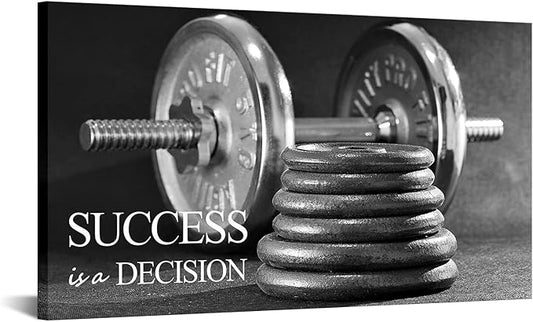 YeiLnm Workout Pictures for Home Gym Room Canvas Motivational Wall Decor 20"x36"-StrideForce Fitness
