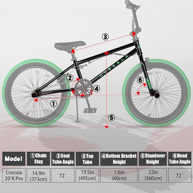 Freestyle BMX Bike, 18 20 Inch Kids Bicycle for 5-13 Years Old Kids and Beginner Level Rider, Multiple Colors-StrideForce Fitness