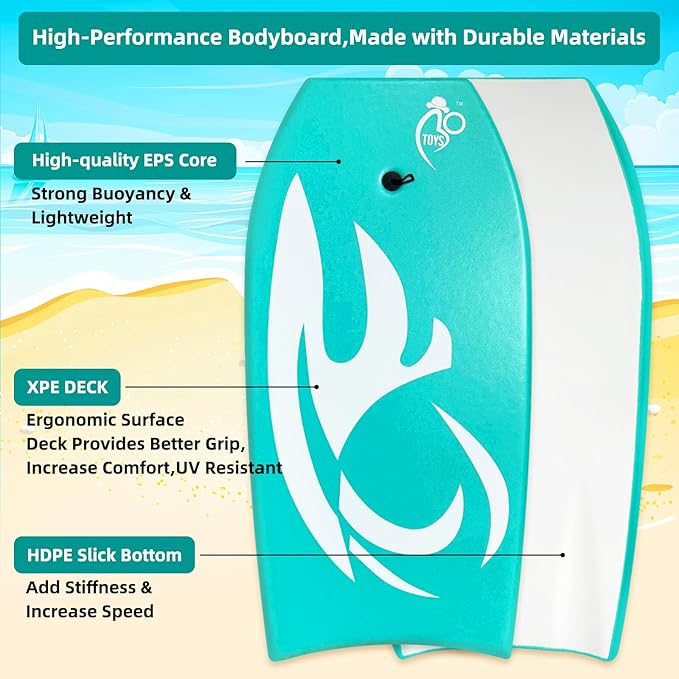 Body Board Lightweight with EPS Core-StrideForce Fitness