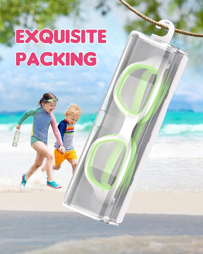 Kids Swim Goggles,Swimming Goggles for Kids 6-14, Anti-Fog UV Protection Pool Glasses for Boys Girls-StrideForce Fitness