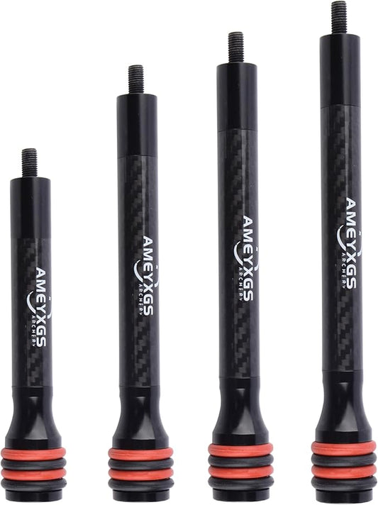 AMEYXGS 6/8/10/12 Inch Archery Bow Stabilizer Carbon Fiber Balance Bar Rod Side Rod Stabilizer Dampen Weight for Compound Bow Recurve Bow Accessory-StrideForce Fitness