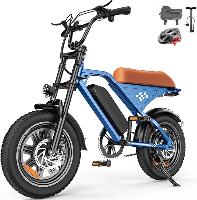 Electric Bike for Adults,16" Electric Dirt Bike with 750W Motor,22MPH 55 Miles PAS Range ebike,UL2849 Certified 374.4WH Battery USB Charging Commute Off Road Ebikes for Adults and Teens-StrideForce Fitness
