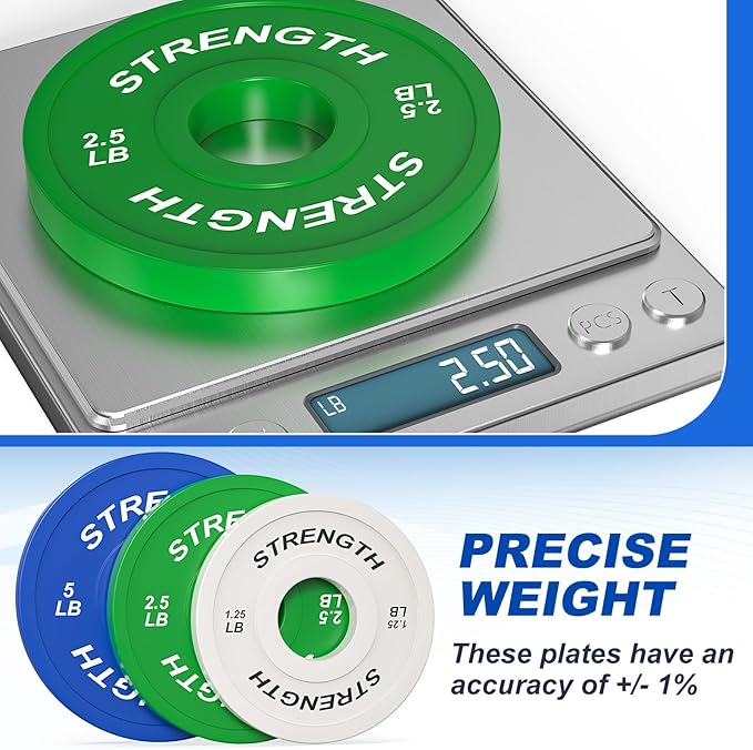 XDDIAS Rubber Weight Plates for Barbell, 2-Inch Olympic Grip Plate for Strength Training, Weightlifting and Bodybuilding in Home & Gym, Solid Cast Iron Weight Plates Pair and Sets-StrideForce Fitness