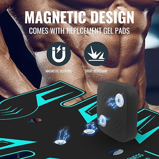 Abs Stimulator, EMS Muscle Stimulator Fitness Equipment for Abdomen Arms Shoulder Back Leg Hip, Ab Stimulator for Women & Men-StrideForce Fitness