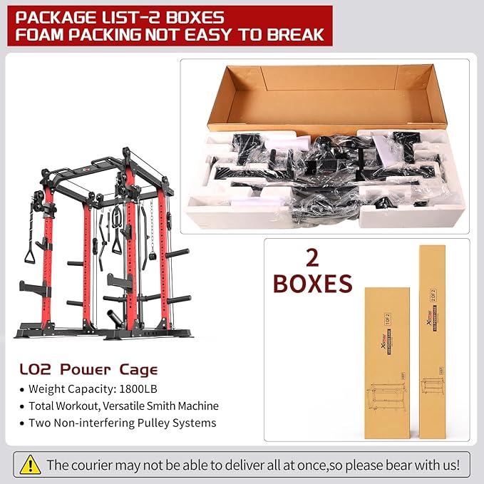 Power Cages Multi-Purpose Squat Rack with Cable Crossover System, Matching Weight Bench, Olympic Barbell Weight Set for Garage and Home Gyms-StrideForce Fitness