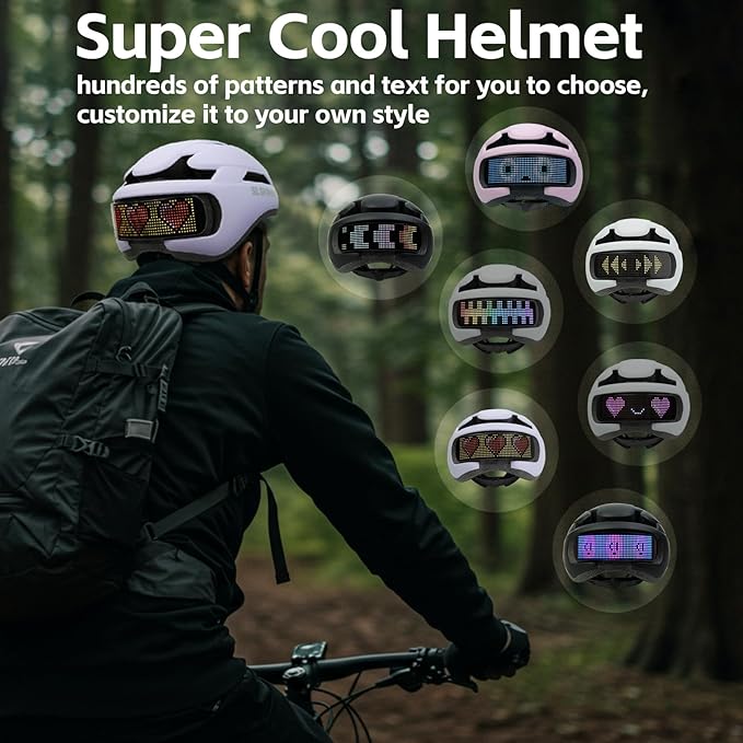 Smart Bike Helmet with Light: Bicycle Helmets for Adult Teens for Mountain & Road Cycling Electric Scooter Skateboard Skating-StrideForce Fitness