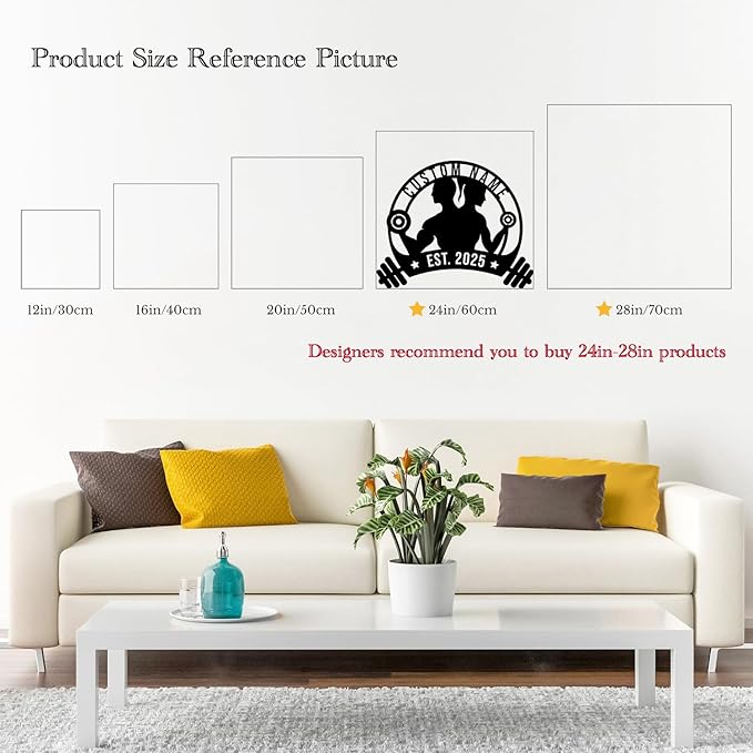 Personalized Metal Gym Sign, Custom Fitness Metal Wall Decor, Yoga Room Sign, fitness room decor, home gym decor, gifts for sports lovers, black metal-StrideForce Fitness