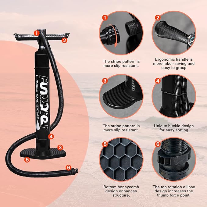 FunWater Inflatable Ultra-Light Stand Up Paddle Board for All Skill Levels with Premium SUP Paddleboard Accessories,Non-Slip Comfort Deck for Youth & Adults-StrideForce Fitness