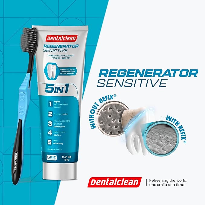 Pack of 3 Regenerating Tooth Gel - Natural Mint, Enamel Regeneration and Cavity Prevention - 3.7 oz 104g