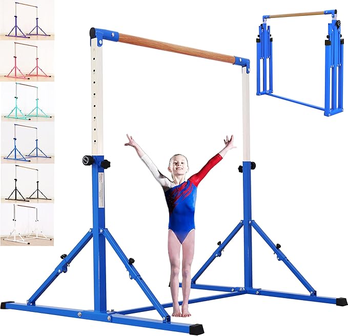 4FT/5FT Gymnastic Bar Set Gymnastics Horizontal Bar Gymnastics Kip Bar for Kids Home Use-StrideForce Fitness