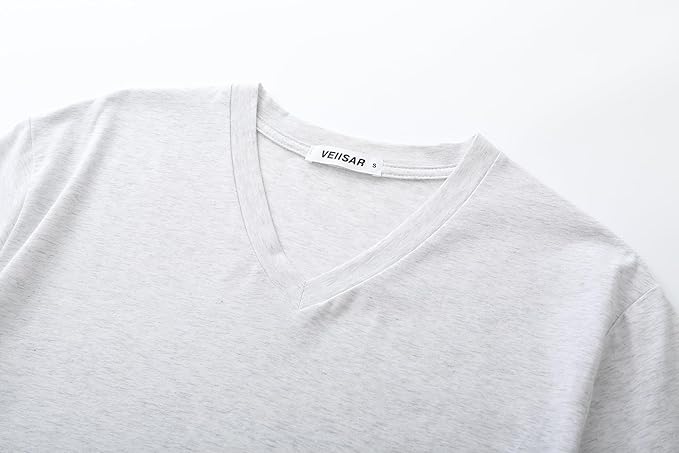 VEIISAR Premium V Neck T Shirts for Men - Modern Fitted Tees Vneck Undershirts-StrideForce Fitness