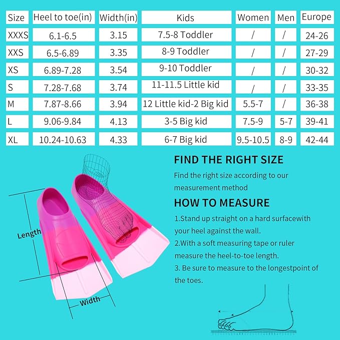 Kids Swim Fins,Short Comfortable Flippers for Lap Swimming and Training for Child,Girls,Boys,Beginners-StrideForce Fitness