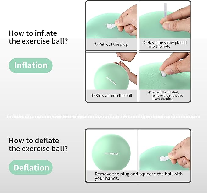 Pilates Ball - 10 Inch Core Ball for Yoga, Stability, Fitness, Ab & Core Workout, Physical Therapy-StrideForce Fitness