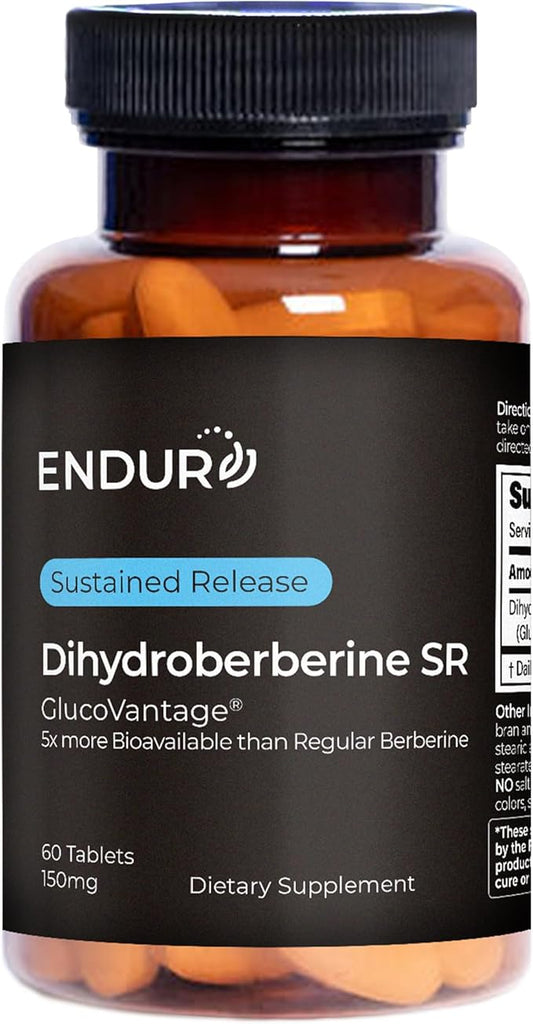Endur Dihydroberberine SR, Supports Blood Sugar Health & Metabolism, Great for Weight Management Support, Gluten Free, 150mg (60 Tablets)-StrideForce Fitness