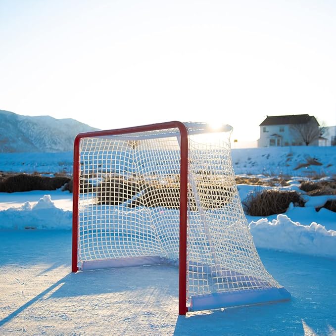 Skywalker Sports Competitive Series 6’ x 4’ Hockey Goal, White/Red (SSHG6400)-StrideForce Fitness