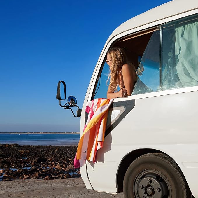 Dock & Bay Beach Towel - Quick Dry, Sand Free - Compact, Lightweight - 100% Recycled - Includes Bag - Summer - Peach Sunrise - Extra Large (200x90cm, 78x35)-StrideForce Fitness