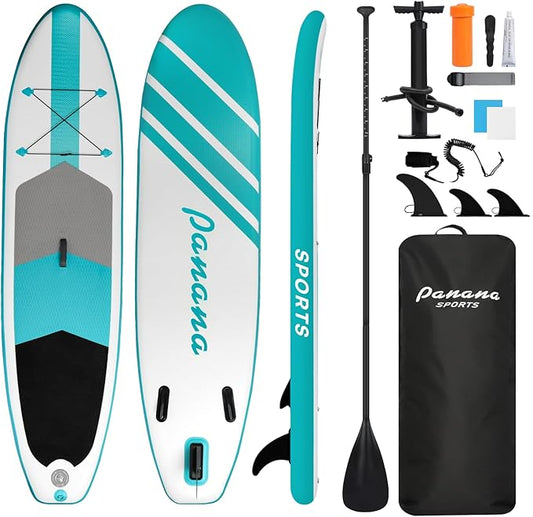 Panana Inflatable Stand Up Paddle Board, 10'x31 x6 SUP with Premium Paddle Board Accessories Kit, Anti-Slip EVA Deck for Adults Youth of All Skill Levels-StrideForce Fitness