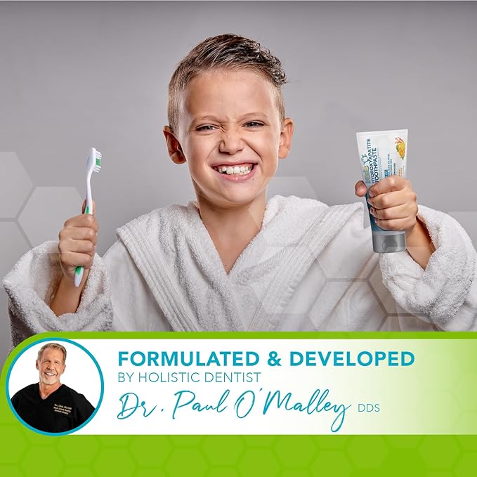 Kids Toothpaste No Fluoride; Non-Toxic Remineralizing Nano Hydroxyapatite Toothpaste Made by Dentist with Xylitol for kids Cavity Protection & Gums, Safe to swallow for Children/Toddlers, Yummy Orange