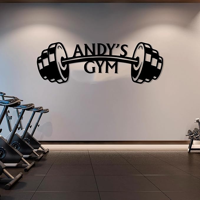 Luxury Personalized Gym Metal Sign, Custom Home Gym Sign, Home Gym Decorations, Gifts for Fitness Lovers, Workout Room Decor, Gym Signs for Home Gym, Christmas Gifts 5-StrideForce Fitness